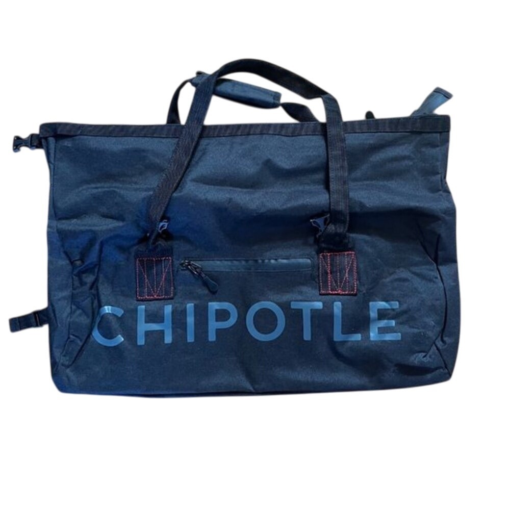 Chipotle Laptop‎ Messenger Bag Black Nylon Work Shoulder Bag Logo